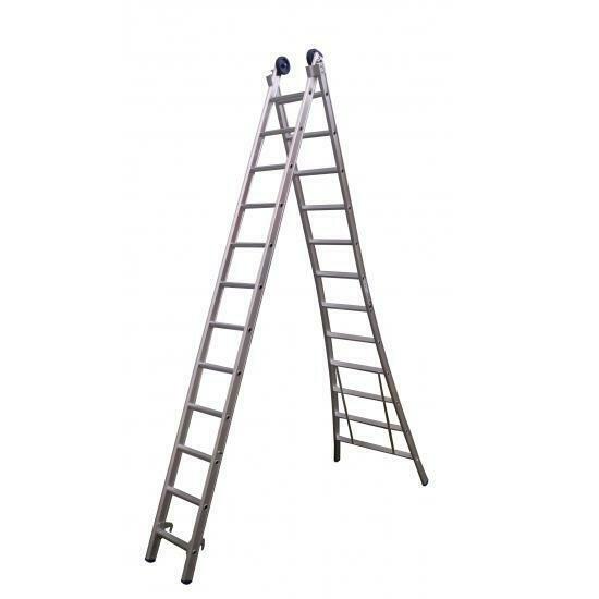 Maxall Opsteek Ladder 2-delig uitgebogen 8,50m gevelrolle..., Doe-het-zelf en Verbouw, Ladders en Trappen, Nieuw, Ophalen of Verzenden