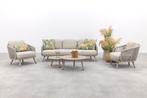VDG Flow stoel/bank loungeset (5-delig) - Zand/Latte, Tuin en Terras, Tuinsets en Loungesets, Verzenden, Nieuw, Overige materialen
