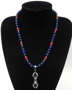 Lapis lazuli - Rubis - Boeddhistische collier - Dorje/Vajra