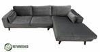 Refurbished 4-zits hoekbank antraciet | 6 mnd garantie!, 250 tot 300 cm, Velours, Hoekbank, Zo goed als nieuw