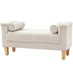 Bankstellen - Gewatteerd - Vintage design - Beige, Huis en Inrichting, Banken | Bankstellen, Ophalen of Verzenden, Nieuw, Stof