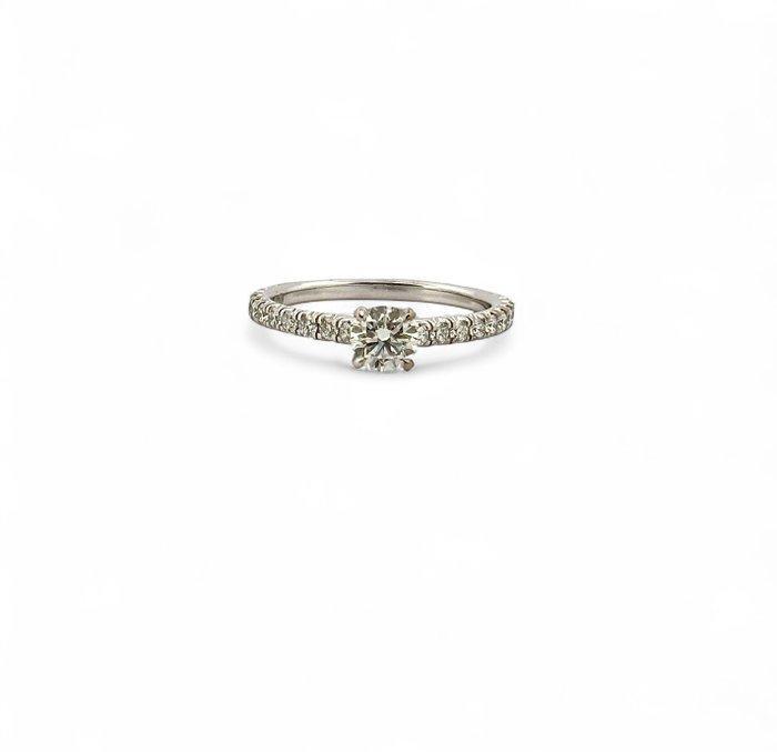 Cartier - Verlovingsring Platina - 0.89ct. tw. Diamant, Sieraden, Tassen en Uiterlijk, Antieke sieraden