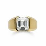 Ring - 14 karaat Geel goud - 2.90ct. tw. Diamant (Lab-grown), Sieraden, Tassen en Uiterlijk, Ringen, Nieuw