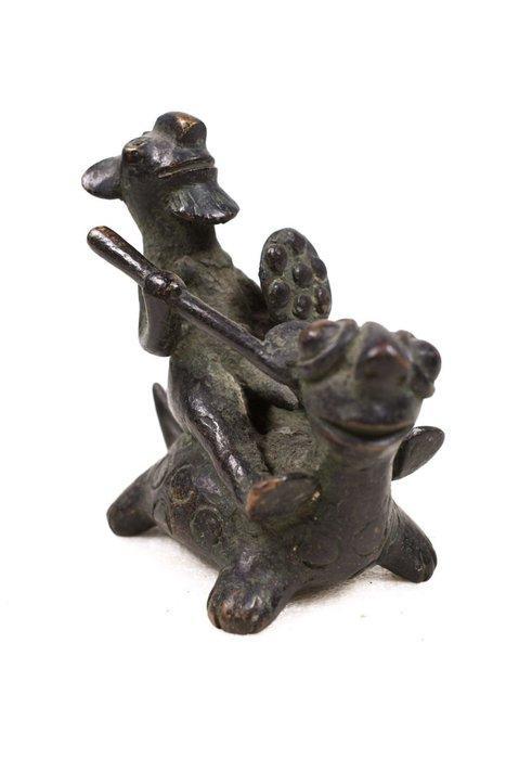 Bronzen beeld / Paardrijdende - West-Afrika (Zonder, Antiek en Kunst, Kunst | Niet-Westerse kunst