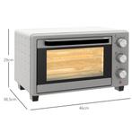 TRUUSK Kleine Oven 21L - 100°C-230°C - 1 Uur Timer - 3 Kookm, Verzenden, Nieuw