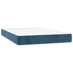 Pocketveringmatras 120x200x20 cm fluweel donkerblauw, Nieuw, Verzenden