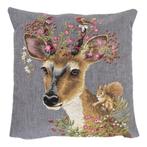 gobelin kussen bloemen ree 45x45cm, Huis en Inrichting, Verzenden, Nieuw