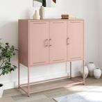 vidaXL buffetkast 100,5x39x107 cm staal roze, Huis en Inrichting, Kasten | Buffetkasten, 100 tot 150 cm, Verzenden, 100 tot 150 cm