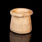 Oud-Egyptisch Alabaster cosmetische pot - elegante, Antiek en Kunst