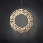 Lichtkrans met Warm Witte LED Verlichting - Ø60 cm - Zilver, Diversen, Kerst, Verzenden, Nieuw