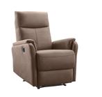 Manteo relaxfauteuil 1 motor, stof jeep 12-taupe, Ophalen of Verzenden, Nieuw, 75 tot 100 cm, 50 tot 75 cm