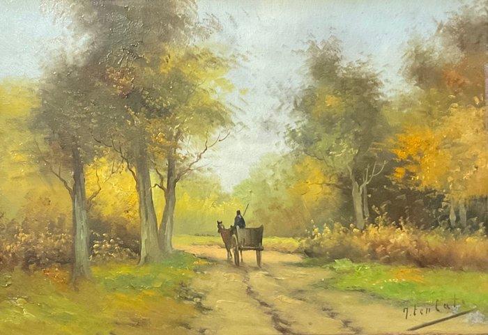 Jan ten Cate (1828-1876) - Bosgezicht, Antiek en Kunst, Kunst | Schilderijen | Klassiek