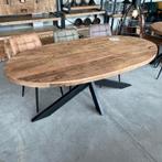 Eettafel ovaal tafel, GRATIS bezorging, diverse maten, 200 cm of meer, 50 tot 100 cm, Nieuw, Landelijk, industrieel, modern