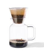 HEMA Koffiekan met filter Koffiebinkie glas 600ml, Verzenden, Nieuw in verpakking