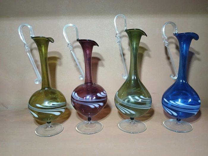 Empoli glass pitcher with handle in very fine twisted glass, Antiek en Kunst, Antiek | Glas en Kristal