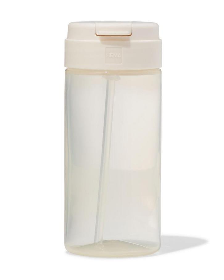 HEMA Schoolbeker met rietje 300ml beige, Huis en Inrichting, Keuken | Servies, Nieuw, Verzenden