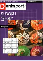 Denksport Sudoku Kampioen - 294 2024, Boeken, Nieuw, Sport en Vrije tijd, Verzenden