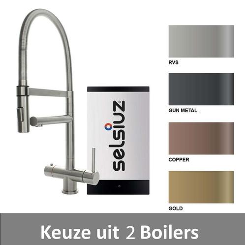 Kokendwaterkraan Selsiuz XL RVS Inclusief Single Boiler, Doe-het-zelf en Verbouw, Sanitair, Kraan, Nieuw, Ophalen of Verzenden