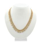 18 Krt. Gouden Cleopatra collier | 42 cm (schakelcollier), Sieraden, Tassen en Uiterlijk, Kettingen, Ophalen of Verzenden, Gebruikt