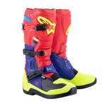 Alpinestars Tech 3 Felrood Donkerblauw Geel Fluo, Motoren, Kleding | Motorkleding, Nieuw met kaartje, Alpinestars, Laarzen, Heren