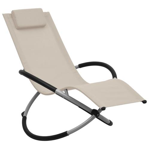 vidaXL Kinderligbed staal crèmekleurig, Tuin en Terras, Ligbedden, Nieuw, Verzenden
