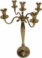 kandelaar goud - zilver - kaarsen kandelaren - 3 afmetingen, Overige materialen, Nieuw, Kandelaar, Grijs