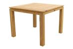 Rome teak tuintafel 100 x 100 cm. - Natural brown, Tuin en Terras, Tuintafels, Verzenden, Nieuw, Rond, Hout