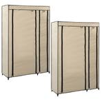 vidaXL Kledingkasten opvouwbaar 2 st 110x45x175 cm stof, Verzenden, Nieuw