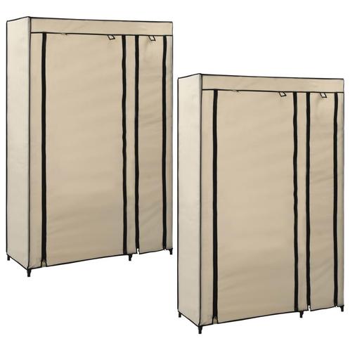 vidaXL Kledingkasten opvouwbaar 2 st 110x45x175 cm stof, Huis en Inrichting, Kasten | Kledingkasten, Nieuw, Verzenden