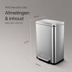 2dekans | Deleca Prullenbak Prestige - 50 Liter - Breed -, Ophalen of Verzenden, Zo goed als nieuw