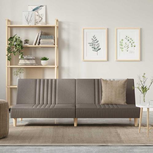 vidaXL Slaapbank stof taupe, Huis en Inrichting, Banken | Bankstellen, Nieuw, 200 tot 250 cm, Stof, Verzenden