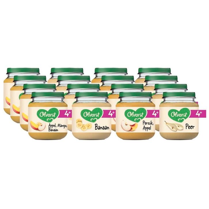 Olvarit 4+M Fruit Variatiemenu, Kinderen en Baby's, Babyvoeding en Toebehoren, Nieuw, Verzenden