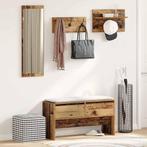 vidaXL Halmeubelset met lade Oud hout 90 x 31 x 46,5 cm, Verzenden, Nieuw