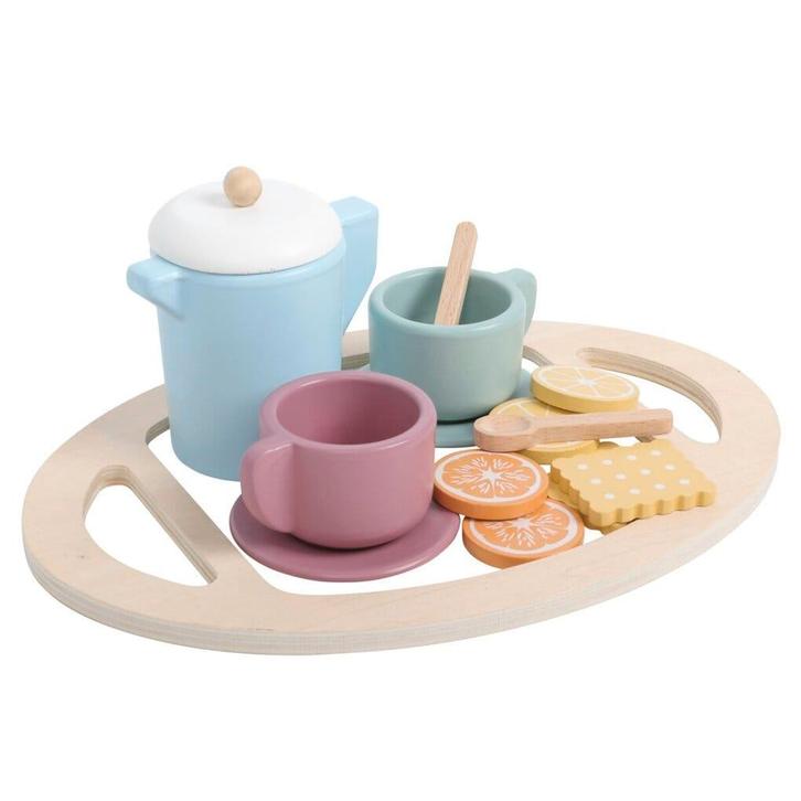 Playing Kids Houten Theeset, Kinderen en Baby's, Speelgoed | Houten speelgoed, Nieuw, Verzenden