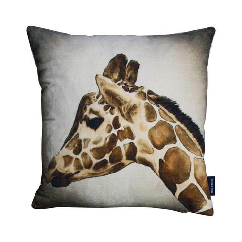 kussen fluweel jungle giraffe 45x45cm, Huis en Inrichting, Woonaccessoires | Overige, Verzenden