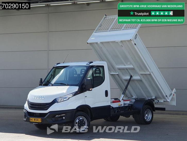 Iveco Daily 35C16 3.0L Open Laadbak Dubbellucht 3,5t Trekhaa, Auto's, Bestelauto's, Lease, Handgeschakeld, Financial lease, Wit