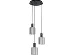 EGLO Gorosiba - Hanglamp - E27 - Ø 41 cm - rookglas - Zwart, Verzenden, Nieuw