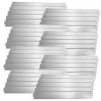 Borderrand set van 40 palissade staal verzinkt zilverkleurig, Nieuw, Verzenden