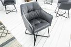 Exclusief design stoel LOFT fluweel zilvergrijs met, Huis en Inrichting, Stoelen, Ophalen of Verzenden, Nieuw