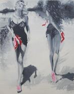 Janusz Haka (1951) - Night and Day XXL su tela rosso (, Antiek en Kunst