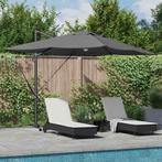 vidaXL Parasol Antraciet 351 x 250 x 253 cm Polyester en, Verzenden, Nieuw, 2 tot 3 meter