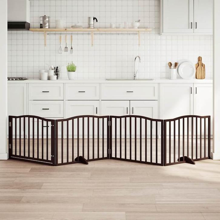 vidaXL Hondenhek inklapbaar 4 panelen 320cm populierenhout, Dieren en Toebehoren, Honden-accessoires, Nieuw, Verzenden