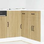 vidaXL Keuken onderkast Kalmar bewerkt hout sonoma, Huis en Inrichting, Keuken | Keukenelementen, Verzenden, Nieuw, Bruin