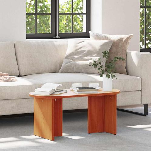 vidaXL Salontafel Wasbruin 80 x 39.5 x 35 cm Massief, Huis en Inrichting, Tafels | Salontafels, Nieuw, Grenenhout, Minder dan 50 cm