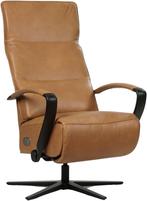 Leren relaxstoel - Elektrisch - Echt leer, Industrieel, Comf, Huis en Inrichting, Nieuw, Ophalen of Verzenden, 50 tot 75 cm, Leer