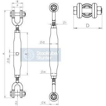 roestvaststaal draadspanner m10 rvs, Doe-het-zelf en Verbouw, IJzerwaren en Bevestigingsmiddelen, Verzenden