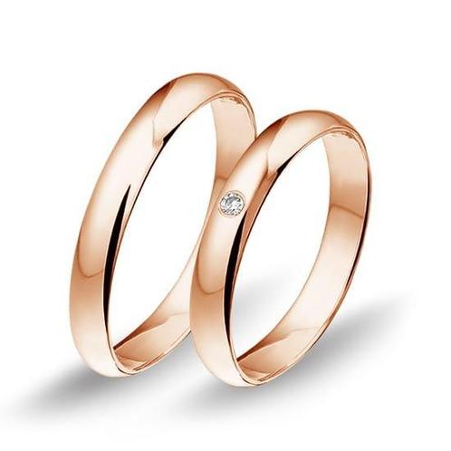 Actie trouwringen in 8/14/18 karaat roségoud per paar van..., Sieraden, Tassen en Uiterlijk, Ringen, Verzenden