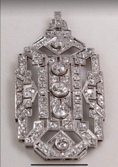 Hanger Platina - 4.35ct. tw. Diamant (Natuurlijk) - Diamant, Sieraden, Tassen en Uiterlijk, Antieke sieraden