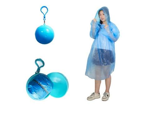 FEDEC Poncho - Handige reisverpakking - Blauw - 10 stuks, Caravans en Kamperen, Regenkleding, Nieuw, Verzenden