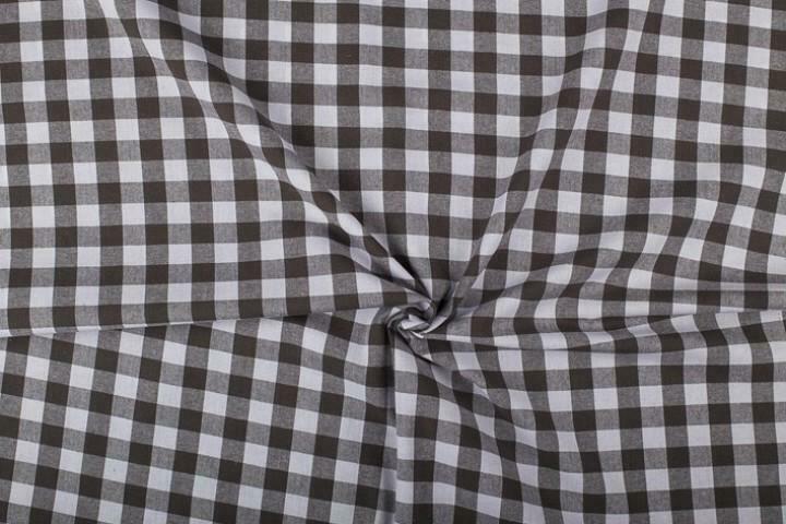 Brabants bont stof grijs wit geruit- 18mm geruit, Hobby en Vrije tijd, Stoffen en Lappen, 120 cm of meer, 200 cm of meer, Grijs